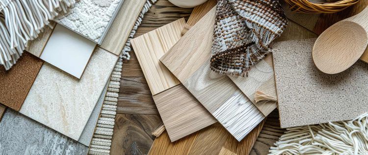 Natürliche Materialien für eine ländliche Einrichtung