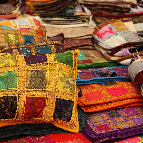 bunte orientalische Stoffe