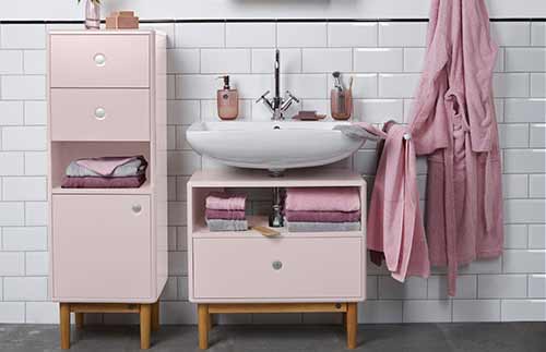 Badezimmer in Rosa