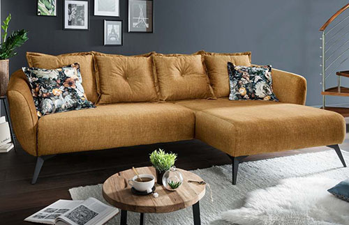 Ecksofas aus Webstoff
